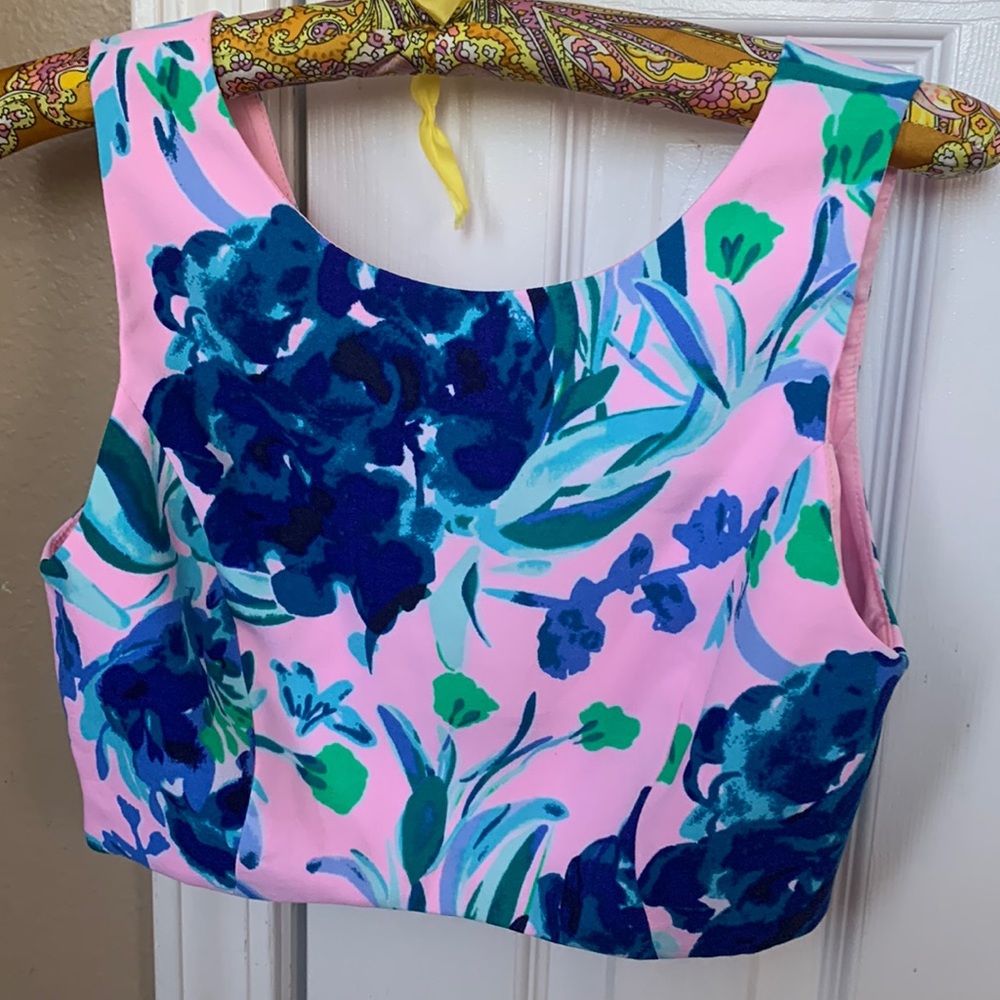 Lilly Pulitzer Jemma Set Pink Tropics Color Sweet Pea * Top Only * Size 00